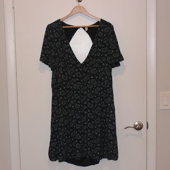 NEW BP Black Print Mini Dress Women 3X - Picture 6 of 14